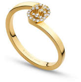 Thumbnail for your product : Gucci Running G Stacking Ring with Diamonds in 18K Yellow Gold, Size 6.25