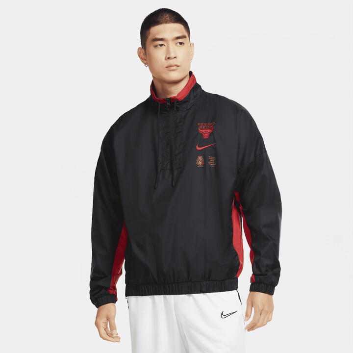 Chicago Bulls Nike Courtside Tracksuit Full-Zip Jacket - Black/Red