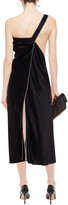 Thumbnail for your product : Mason by Michelle Mason Draped Crystal-embellished Silk-charmeuse Midi Dress