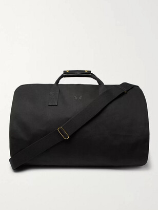 Bennett Winch Leather-Trimmed Cotton-Canvas Suit Carrier And Holdall