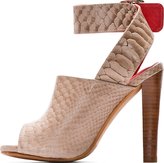 Thumbnail for your product : Jeffrey Campbell Beige Leather Sneakeskin Gurley Heels