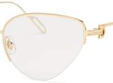 Thumbnail for your product : Cartier Premiere De Cat-eye Metal Glasses - Womens - Gold