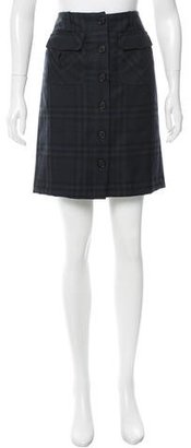 Burberry Wool Plaid Skirt