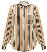Thumbnail for your product : Burberry Icon-stripe Silk Shirt - Womens - Beige Multi
