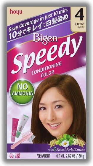 Bigen BIGENbyHoyuSpeedy(4Chestnut)GrayCoverageConditioningColor(2.82oz)|Rich,conditioningformulawithherbalextracts