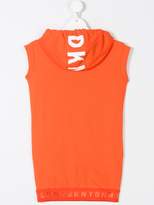Thumbnail for your product : DKNY logo print sleeveless hoodie