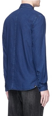 Denham Jeans Edged' check jacquard denim shirt
