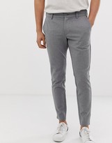 Thumbnail for your product : ONLY & SONS slim tapered fit trousers in grey