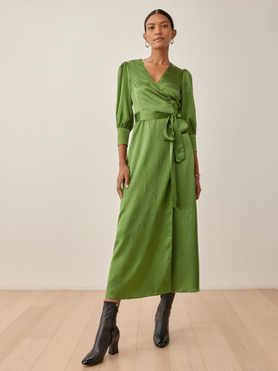 Reformation Merrick Silk Dress - ShopStyle