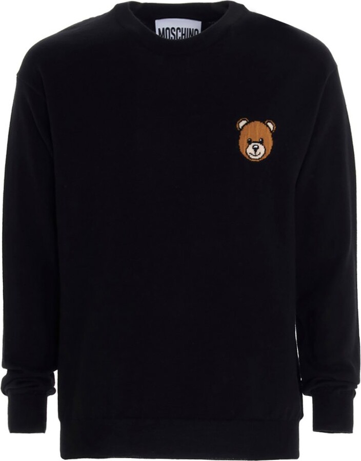 Moschino Black Allover Teddy Bear Sweater Moschino
