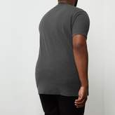 Thumbnail for your product : River Island Mens Big and Tall dark grey crew neck T-shirt