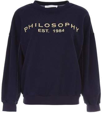 Philosophy di Lorenzo Serafini Gold Glitter Logo Sweatshirt