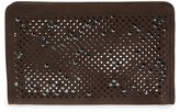 Thumbnail for your product : Pedro Garcia Swarovski Crystal Studded Suede Clutch - Black