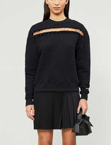 Thumbnail for your product : The Kooples Sport Pinned panel cotton-jersey sweatshirt