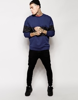 Thumbnail for your product : ASOS Oversized Sweatshirt With Woven Panels