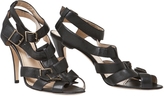 Thumbnail for your product : Manolo Blahnik Black Leather Sandals With Cross Straps
