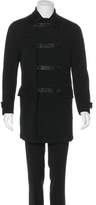 Thumbnail for your product : John Varvatos Leather-Trimmed Twill Coat