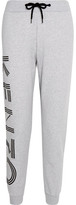 Thumbnail for your product : Kenzo Printed Cotton-jersey Track Pants - Light gray