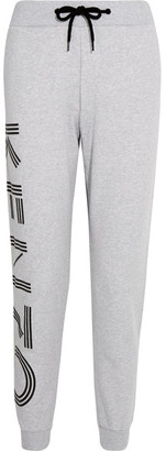 Kenzo Printed Cotton-jersey Track Pants - Light gray