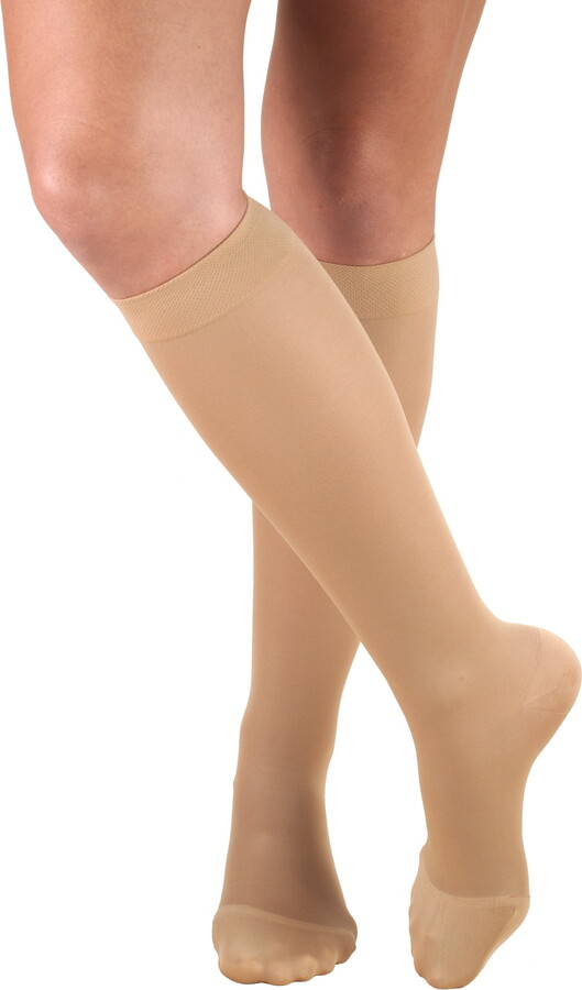 Truform Women’s Stockings, Knee High, Closed Toe: 15-20 mmHg, Beige, Small
