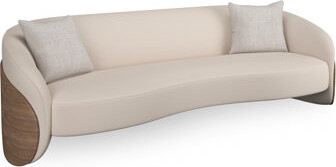 Caracole Fleur Wood Back Sofa