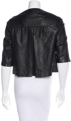 Vince Leather Short Sleeve jacket
