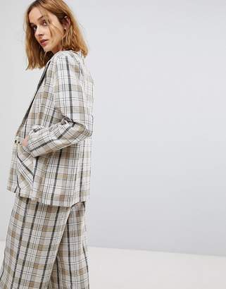 Reclaimed Vintage Inspired Check Relaxed Blazer