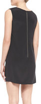 Thumbnail for your product : Milly Cascade Matte-Silk Drape Sheath Dress