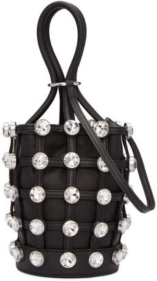 Alexander Wang Black Crystal Mini Roxy Bucket Bag