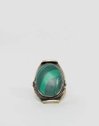 Reclaimed Vintage Inspired Turquoise Stone Ring