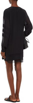 Thumbnail for your product : IRO Amaku Lace-trimmed Silk-georgette And Crepe De Chine Mini Dress