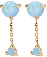 Thumbnail for your product : Wwake - Two Step 14-karat Gold Opal Earrings - Blue