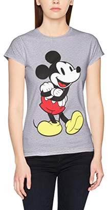 Disney Women's Micky Mouse Classic Mickey T-Shirt,(Manufacturer Size: L)