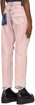 Thumbnail for your product : R 13 Pink Crossover Jeans