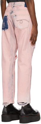 R 13 Pink Crossover Jeans