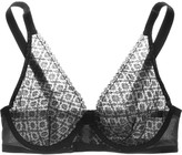 Thumbnail for your product : Calvin Klein Underwear Black Shadow lace plunge bra