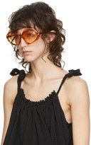 Thumbnail for your product : Victoria Beckham Brown Oversized Round Sunglasses