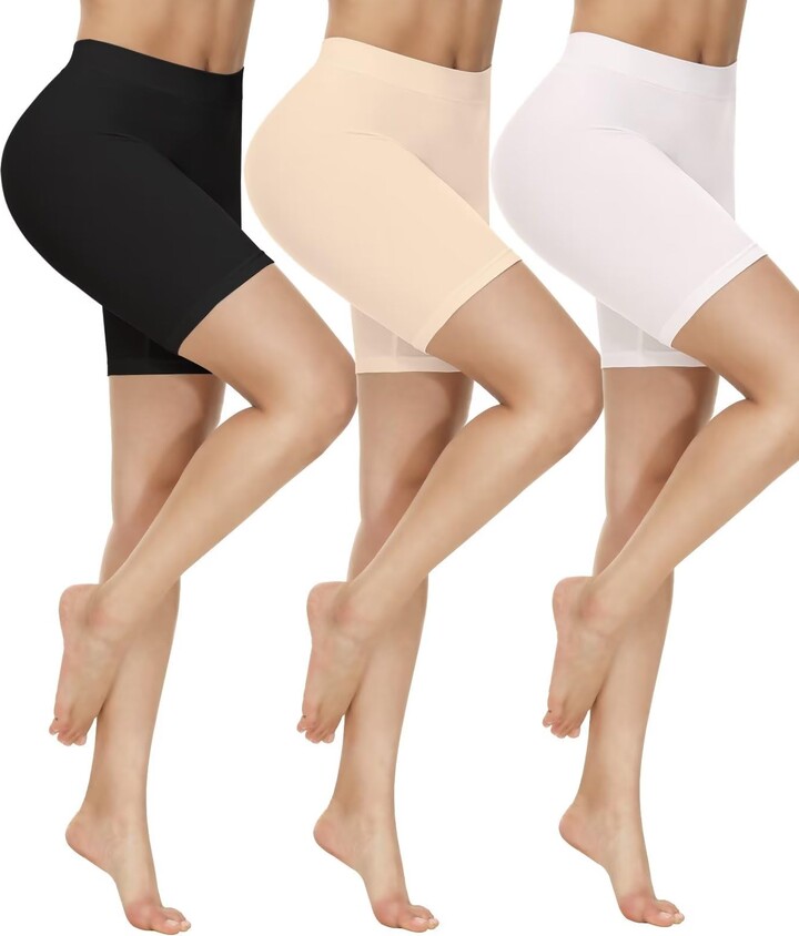 Yeblues Women 3 Pack Seamless Slip Shorts for Under Dress Smooth Boyshorts  for Yoga/Bike/Workout - ShopStyle Lingerie & Nightwear