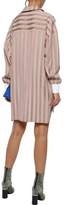 Thumbnail for your product : Esteban Cortazar Striped Satin-crepe Mini Shirt Dress