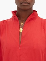 Thumbnail for your product : Rhode Resort Adeline Flounced-hem Cotton-voile Dress - Red