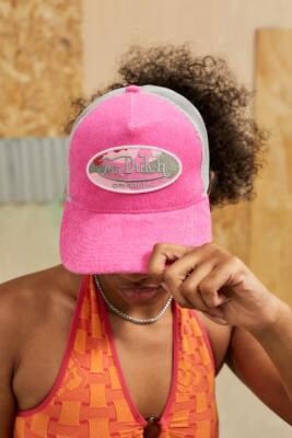Von Dutch Pink Trucker Skagen Hat - Pink ALL at Urban Outfitters