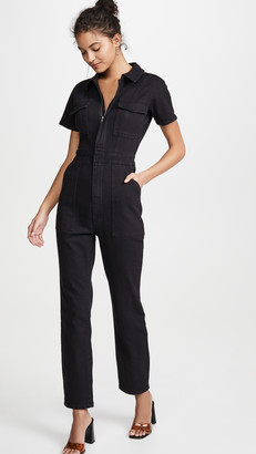 good american denim jumpsuit
