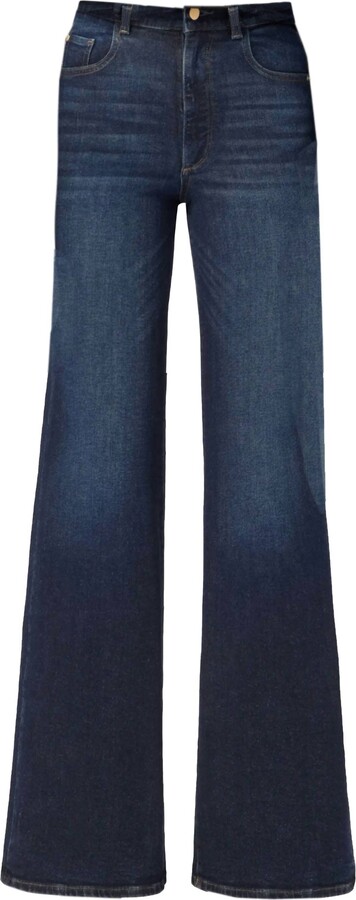 DL1961 - Women's Hepburn Wide Leg Jeans In Dark Blue