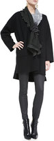 Thumbnail for your product : Eileen Fisher Boiled Wool Kimono Coat, Long-Sleeve Cashmere Box Top, Waxed Stretch Skinny Jeans & Pleated Wool Gauze Scarf