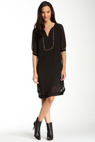 Thumbnail for your product : Nostalgia 3/4 Sleeve Studded Dress