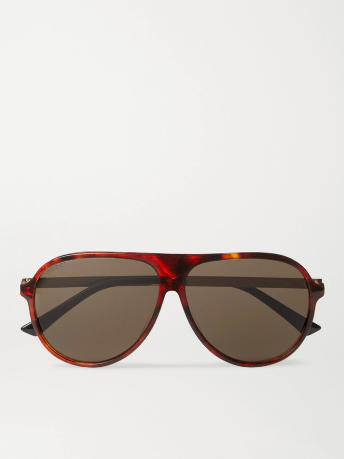 Gucci Web Aviator Sunglasses, Green/Red/Green | Neiman Marcus