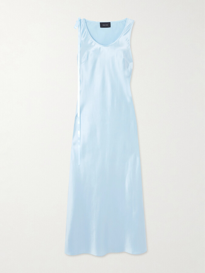 Simone Rocha Bow-embellished Silk Midi Dress - Blue