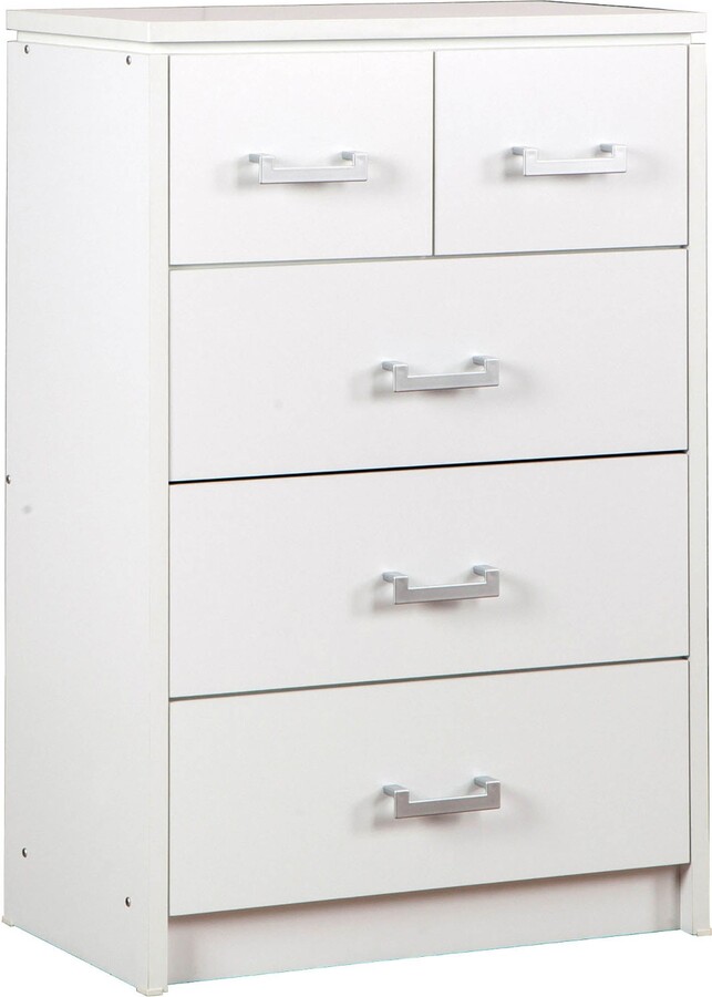 Dunelm Charles 5 Drawer Chest, White White ShopStyle