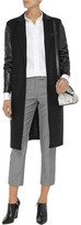 Thumbnail for your product : MICHAEL Michael Kors Leather And Wool-Blend Coat