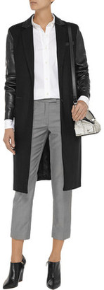 MICHAEL Michael Kors Leather And Wool-Blend Coat